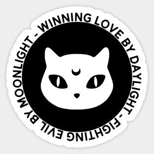 fighting evil by moonlight Sticker